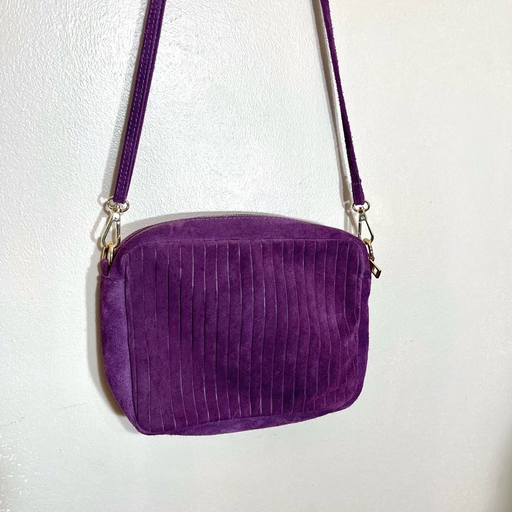 Purple suede purse - Picture 3 of 5